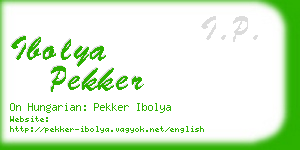 ibolya pekker business card
